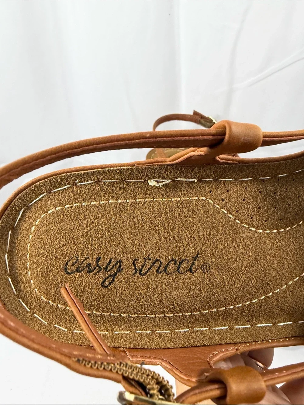 NWT Easy Street Women’s Size 8.5W Brown Bow Slingback Sandals